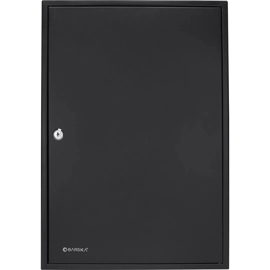 100 Capacity Adjustable Key Cabinet with Key Lock, Black | CB12964