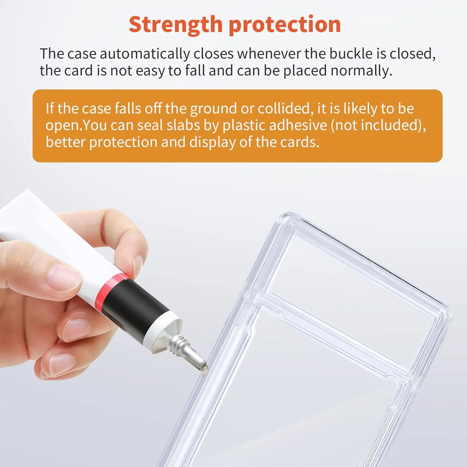 100 Pieces Baseball Card Holder with Label Positon Clear Graded Card Sleeves Acrylic Trading Card Protectors Case for Standard and Graded Cards Hard Card Holder Case for Game Sports Card (100 Pcs)