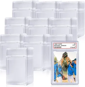 100 Pieces Baseball Card Holder with Label Positon Clear Graded Card Sleeves Acrylic Trading Card Protectors Case for Standard and Graded Cards Hard Card Holder Case for Game Sports Card (100 Pcs)