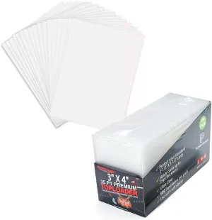 100 Trading Card Sleeve – 3''x4'' Toploaders for Cards Hard Plastic – Card Top Loaders, Baseball Card Holder, Card Protector Sleeves for Sports & Game Cards