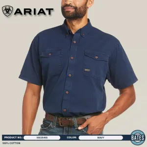 10035415 Ariat Men's REBAR® Washed Twill SS Work Shirt