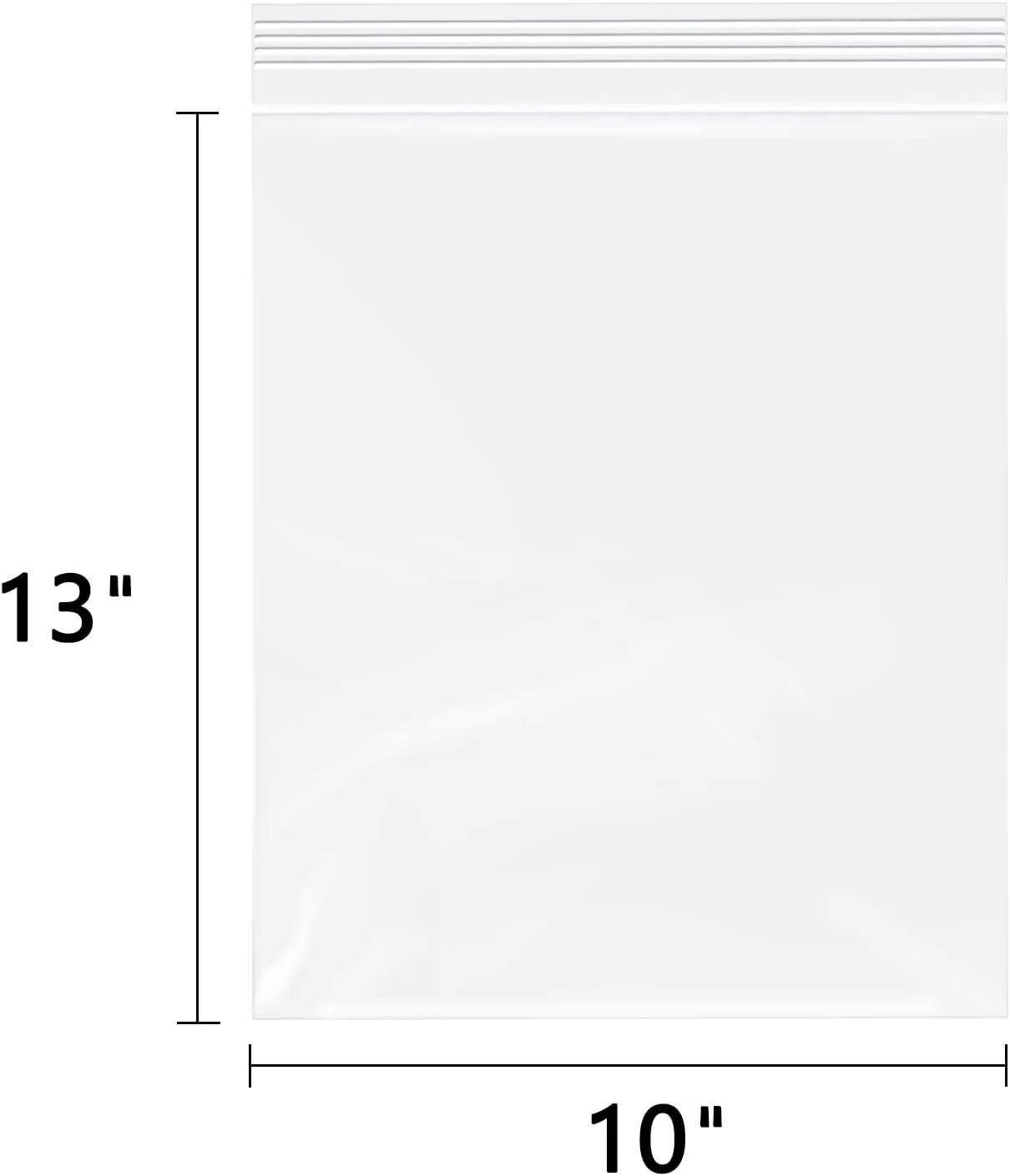 10" x 13"(100 Count) Zip Plastic Poly Bags - 2 Mil Clear Reclosable Zipper Bags for Prints, Photos, Documents, Clothing, T-Shirt, Storage