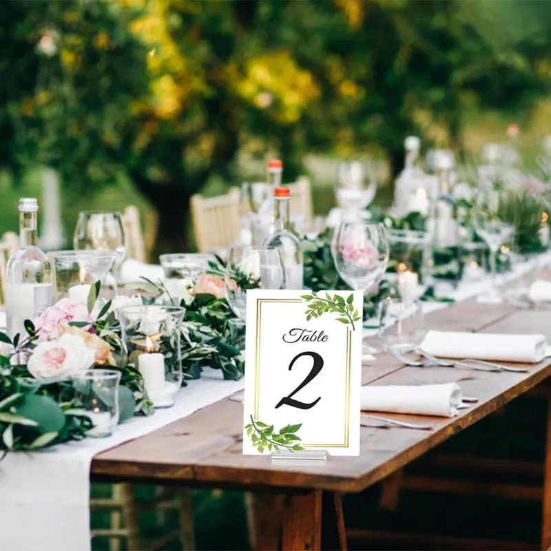12pcs Acrylic Stands Clear Place Card Holder