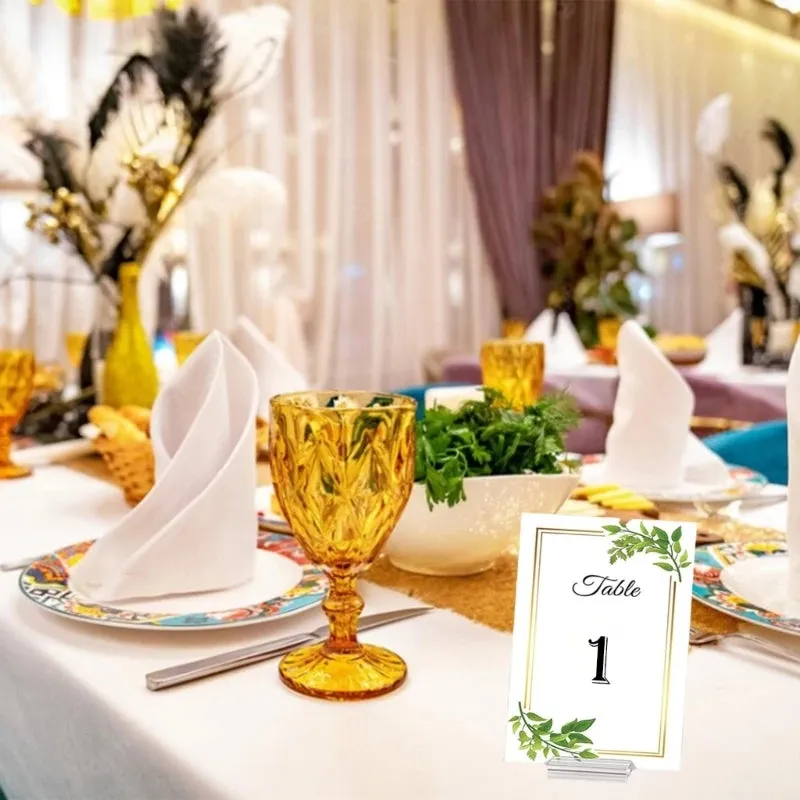 12pcs Acrylic Stands Clear Place Card Holder