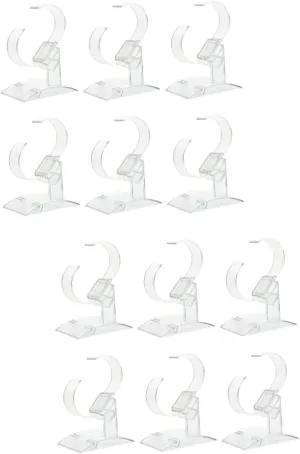 12pcs Watch Holder and Bracelet Display Stand Elegant Organizer for Watches and Jewelry for Dressers and Retail Spaces
