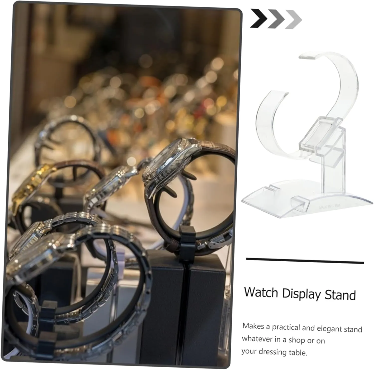 12pcs Watch Holder and Bracelet Display Stand Elegant Organizer for Watches and Jewelry for Dressers and Retail Spaces