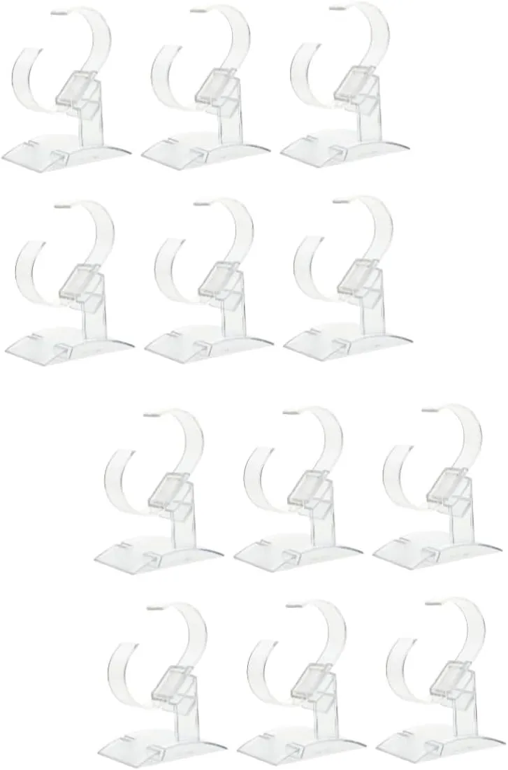 12pcs Watch Holder and Bracelet Display Stand Elegant Organizer for Watches and Jewelry for Dressers and Retail Spaces