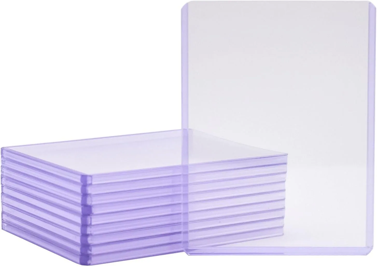 130pt Toploaders Trading Card Protectors (50-Count) - Clear Hard Plastic Top Loader Sleeves for Jersey Patch, Relics, RPA, Autos, etc