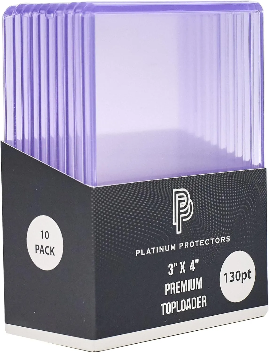 130pt Toploaders Trading Card Protectors (50-Count) - Clear Hard Plastic Top Loader Sleeves for Jersey Patch, Relics, RPA, Autos, etc