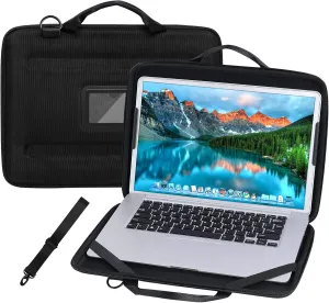 14-15 Inch Laptop Case,360°Protective Always-on Work in Chromebook Bag Hard Sleeve Cover Handle Shoulder Strap Computer