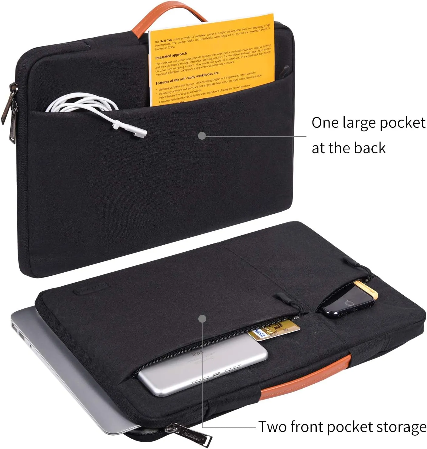 14 inch Laptop Case Sleeve Computer Bag for HP 14 Laptop/Pavilion 14/Stream 14, DELL XPS 15/Inspiron 14/Latitude 14, Lenovo IdeaPad 3 14, Acer Swift X, ASUS VivoBook 14 Case -Black