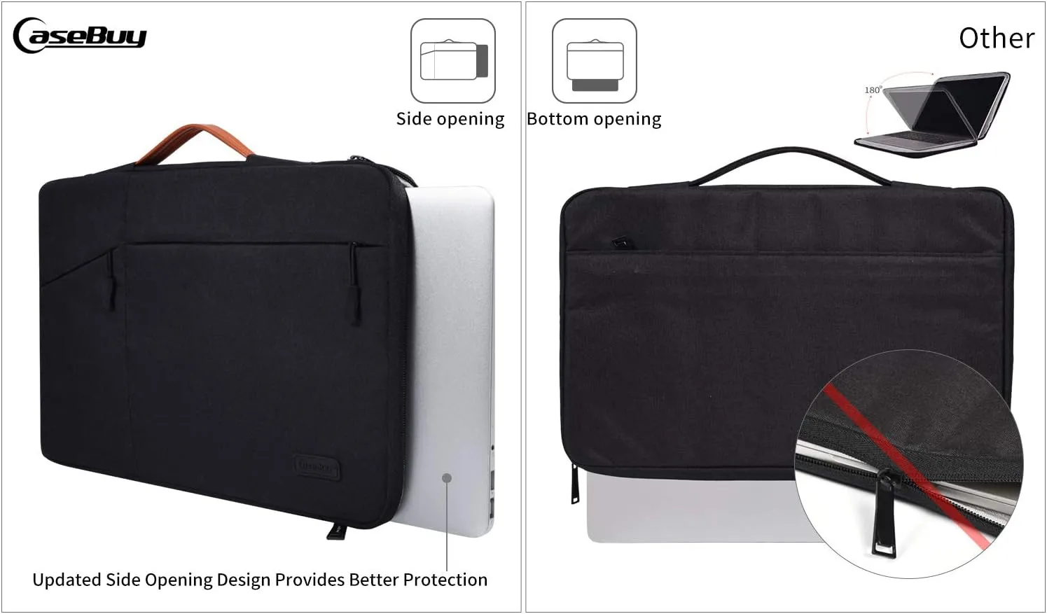 14 inch Laptop Case Sleeve Computer Bag for HP 14 Laptop/Pavilion 14/Stream 14, DELL XPS 15/Inspiron 14/Latitude 14, Lenovo IdeaPad 3 14, Acer Swift X, ASUS VivoBook 14 Case -Black