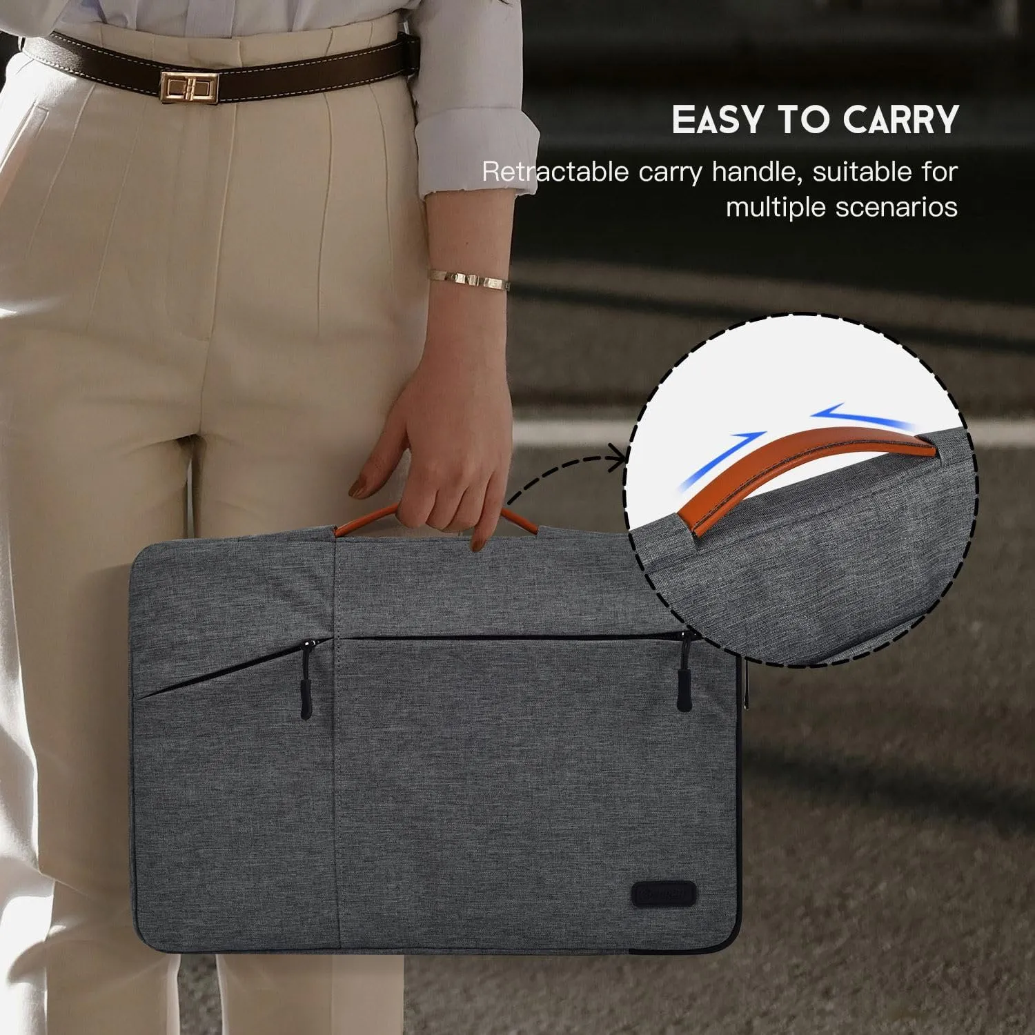 14 Inch Laptop Sleeve Case for HP 14 Laptop/HP Pavilion 14 / EliteBook, Lenovo ideaPad 14, ASUS Vivobook 14, Dell Inspiron 14, 14-in Computer Travel Bag -SpaceGrey