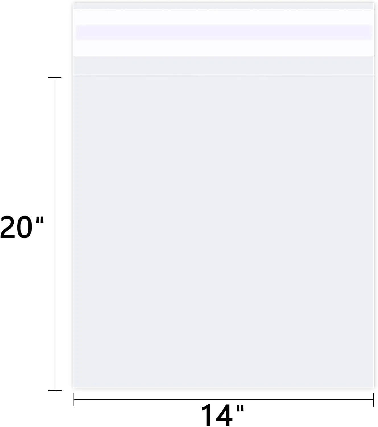 14" x 20" (200 Count) Large Cellophane Bags - Self Sealing Cello Plastic Poly Bags- for Clothing, T-Shirts, Pants