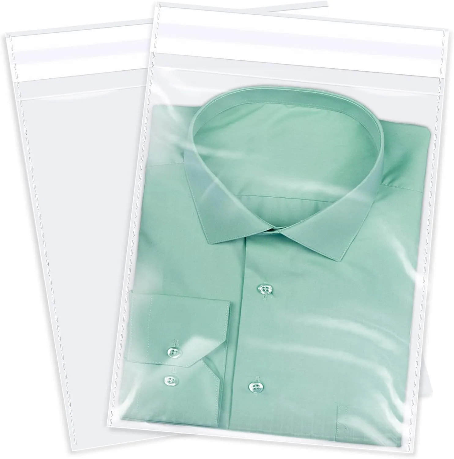 14" x 20" (200 Count) Large Cellophane Bags - Self Sealing Cello Plastic Poly Bags- for Clothing, T-Shirts, Pants