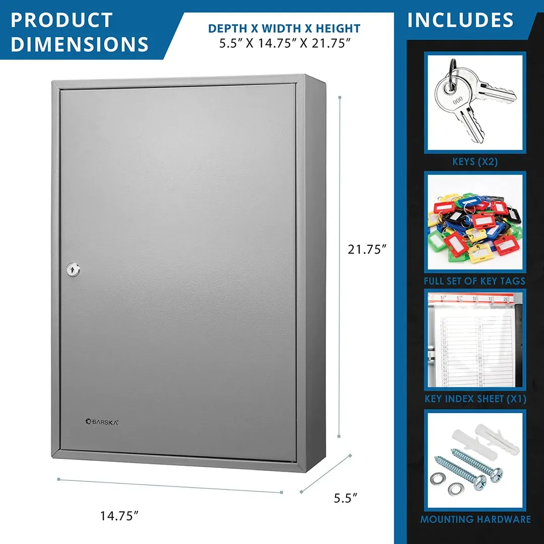 150 Capacity Adjustable Key Cabinet with Key Lock | CB13236
