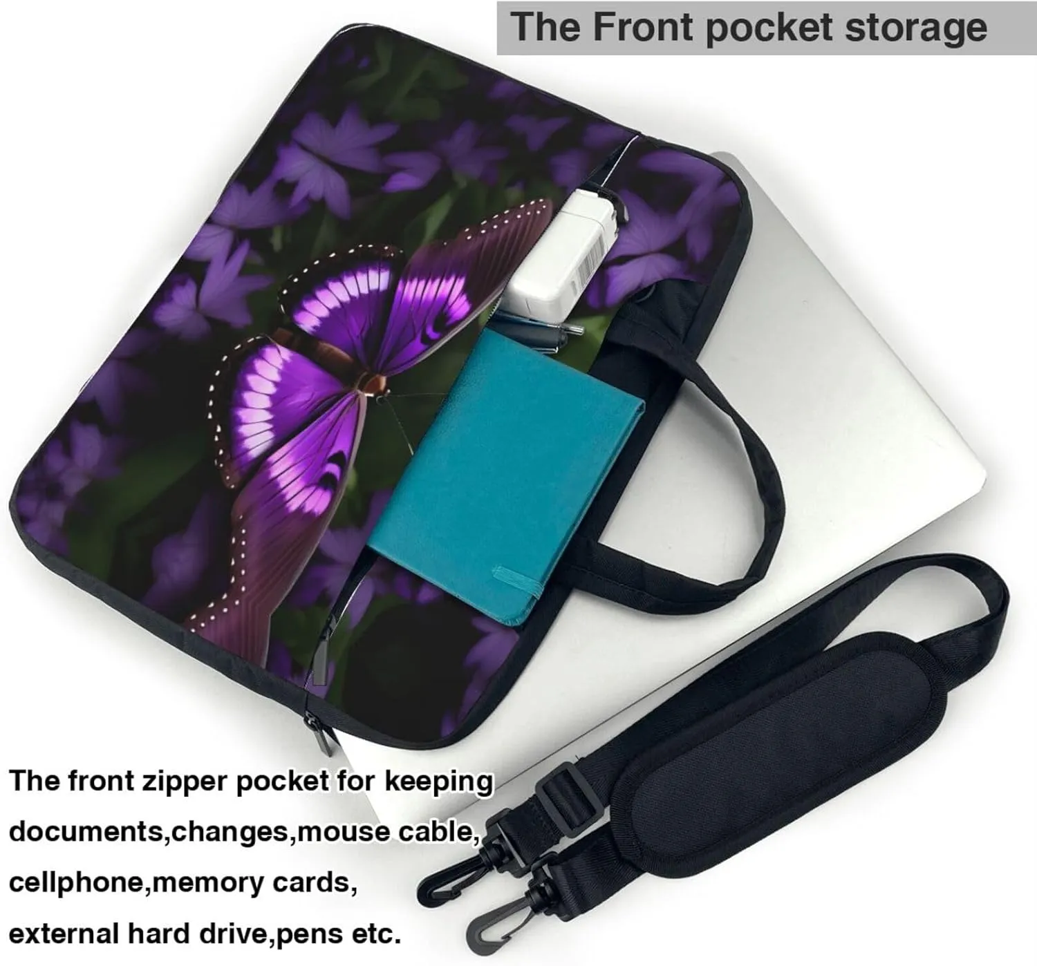 15.6 Inch Laptop Bag - Case with Soft Interior, Multiple Pockets - Ideal, Travel and Business Chicago Reflect