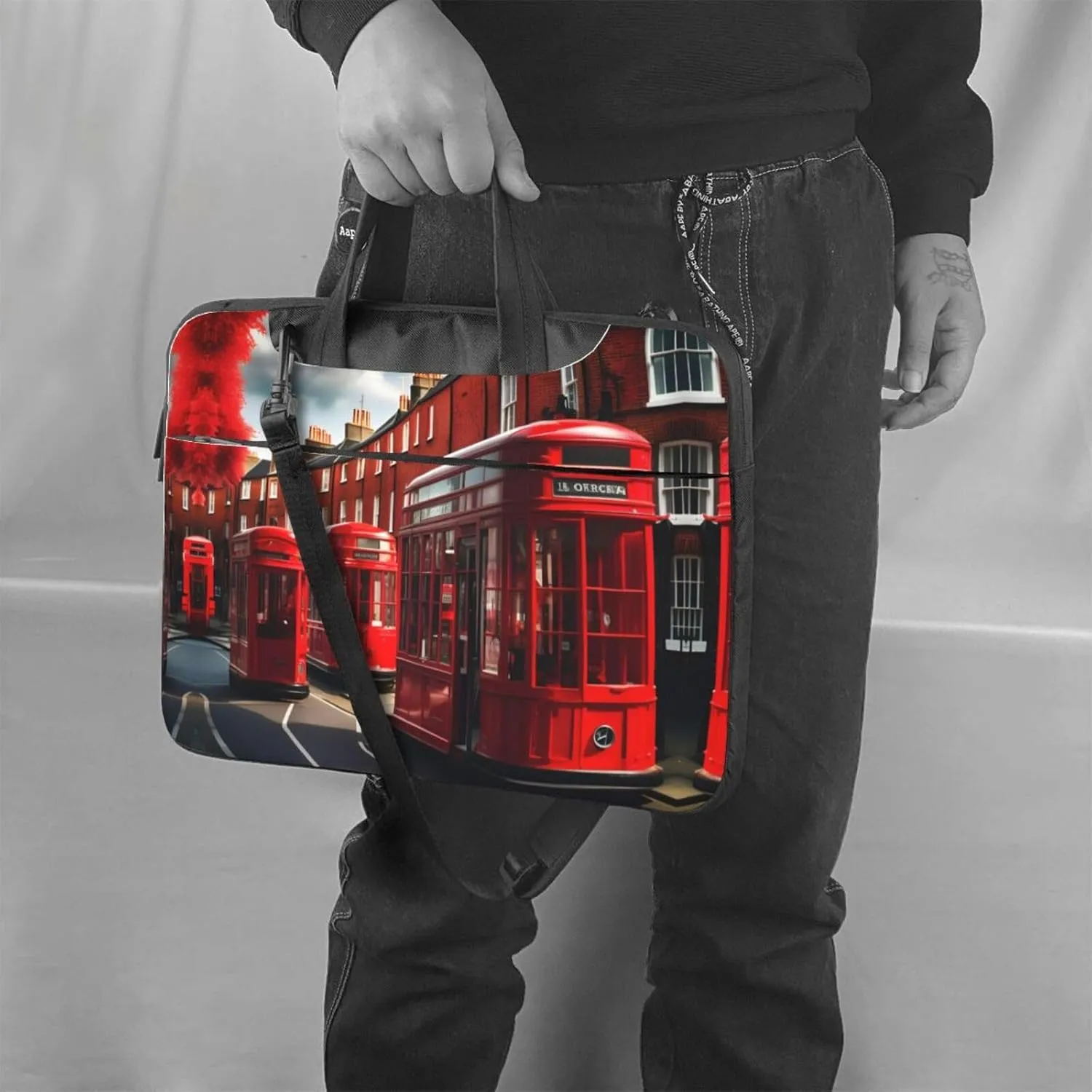 15.6 Inch Laptop Bag - Case with Soft Interior, Multiple Pockets - Ideal, Travel and Business Salmon pattern