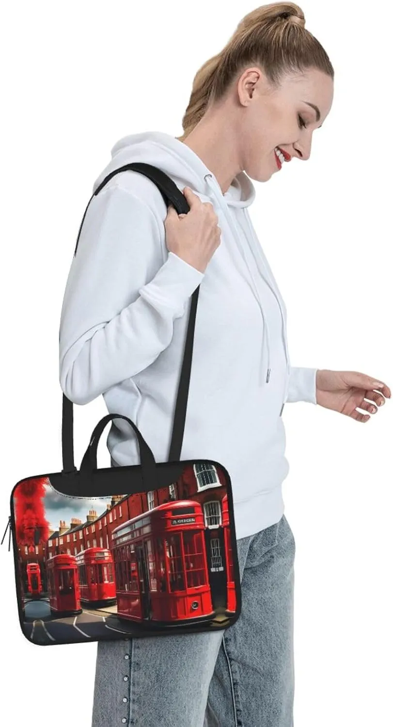 15.6 Inch Laptop Bag - Case with Soft Interior, Multiple Pockets - Ideal, Travel and Business Salmon pattern