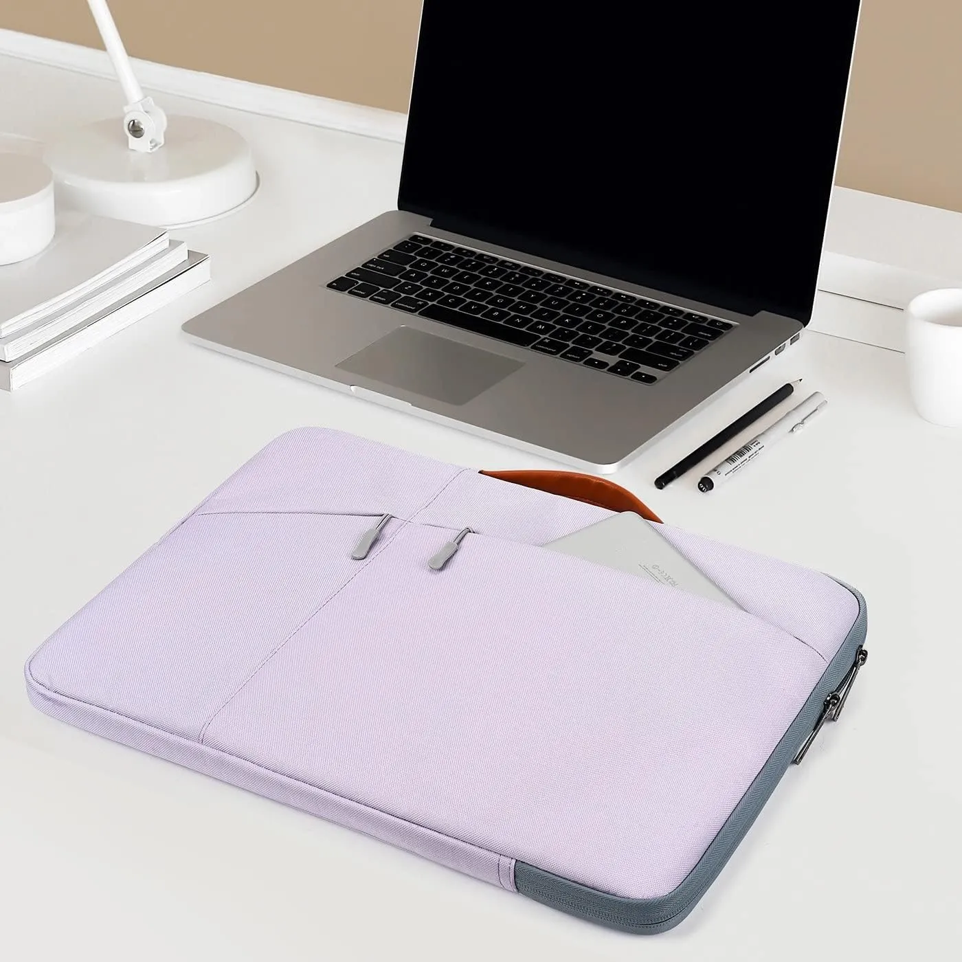 17.3 inch Laptop Sleeve Case Briefcase Bag for HP, Dell, Lenovo, Asus, Acer, MSI 17.3 Waterproof Computer Bag - Purple