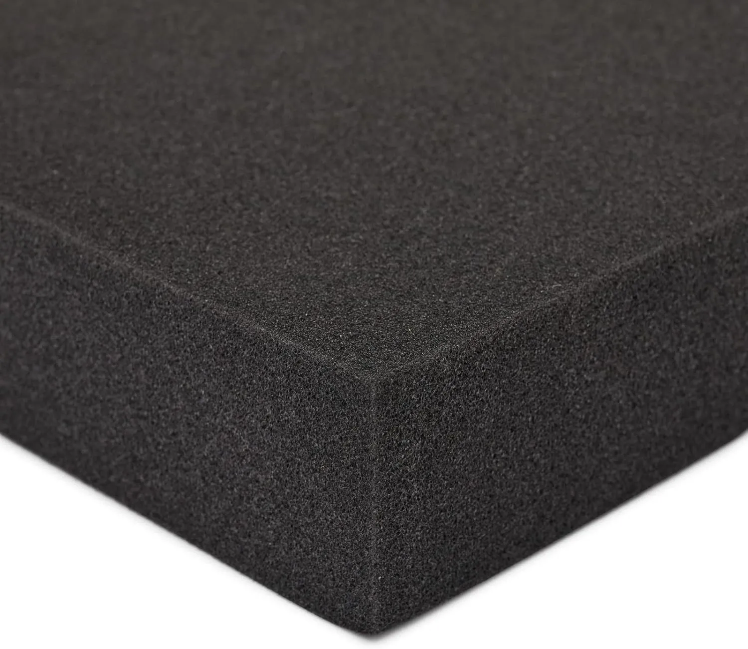 2-Pack Packing Foam Sheets - 16x12x2 Customizable Polyurethane Insert Pads for Tool Case Cushioning, Crafts (Black)