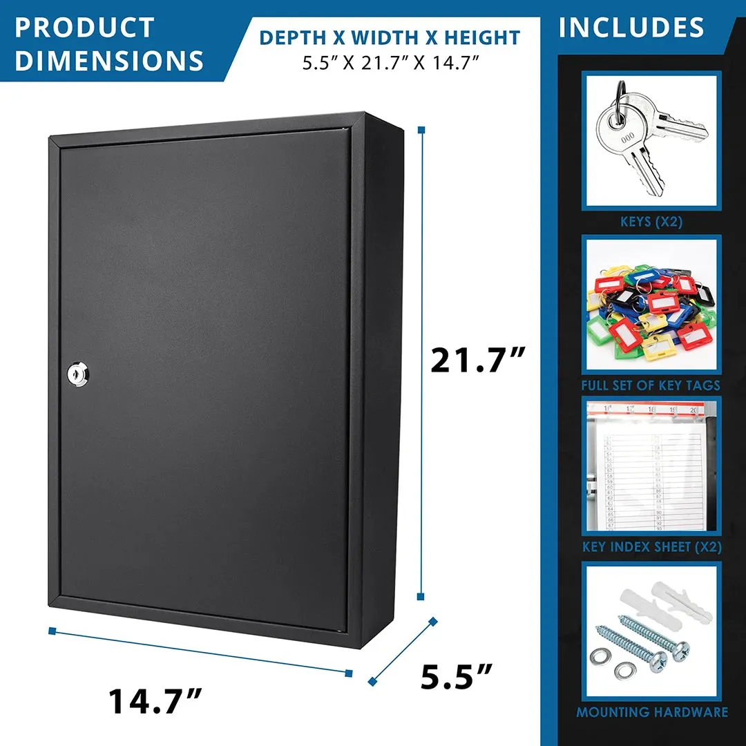 200 Capacity Adjustable Key Cabinet with Key Lock | AX11824
