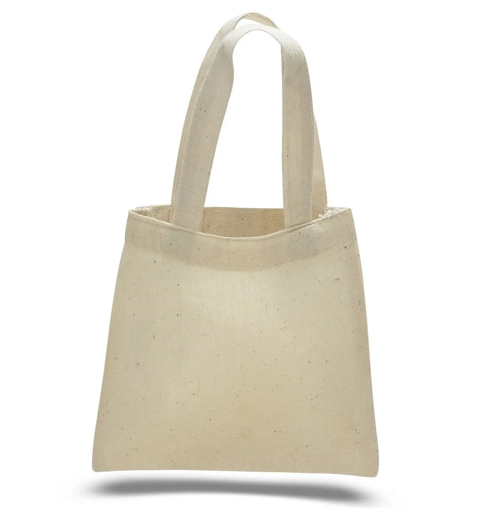 24 ct Mini Cotton 6 in Tote Bags - Pack of 24
