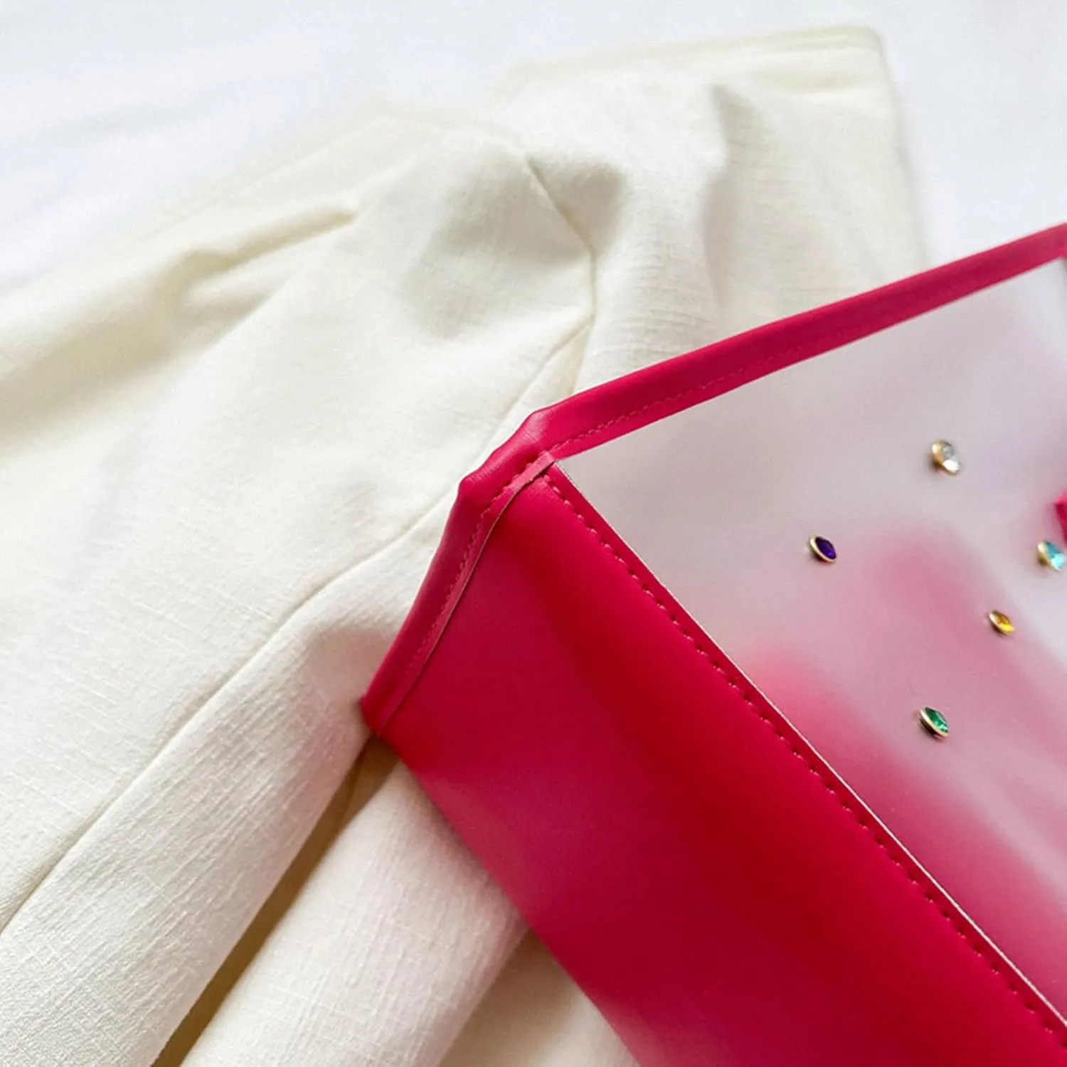 2pieces/set Transparent PVC Shoulder Bag for Women Handbag for Beach Commuting and Shopping