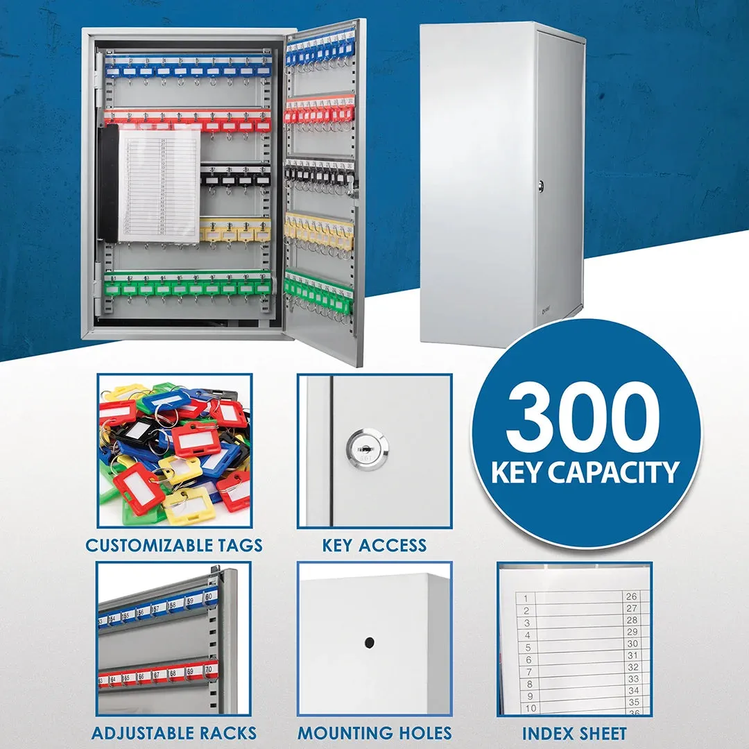 300 Capacity Adjustable Key Cabinet with Key Lock | CB13238