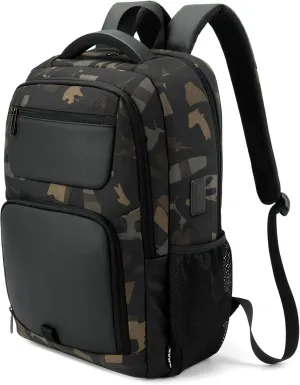 35L Travel Laptop Backpack for Men, High Tech Business Backpack with USB Charging Port and Ergonomic Design, Water Repellent Work College Computer Backpack Fits 15.6 Inch Tablet, Notebook