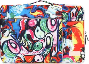 360° Protective 3 Pockets Laptop Sleeve Case Bag with Handle for MacBook Air 15 inch,MacBook Pro 16 inch and 15.6 inch Screen Laptop (Graffiti)