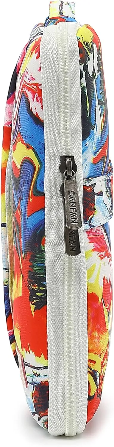 360° Protective 3 Pockets Laptop Sleeve Case Bag with Handle for MacBook Air 15 inch,MacBook Pro 16 inch and 15.6 inch Screen Laptop (Graffiti)