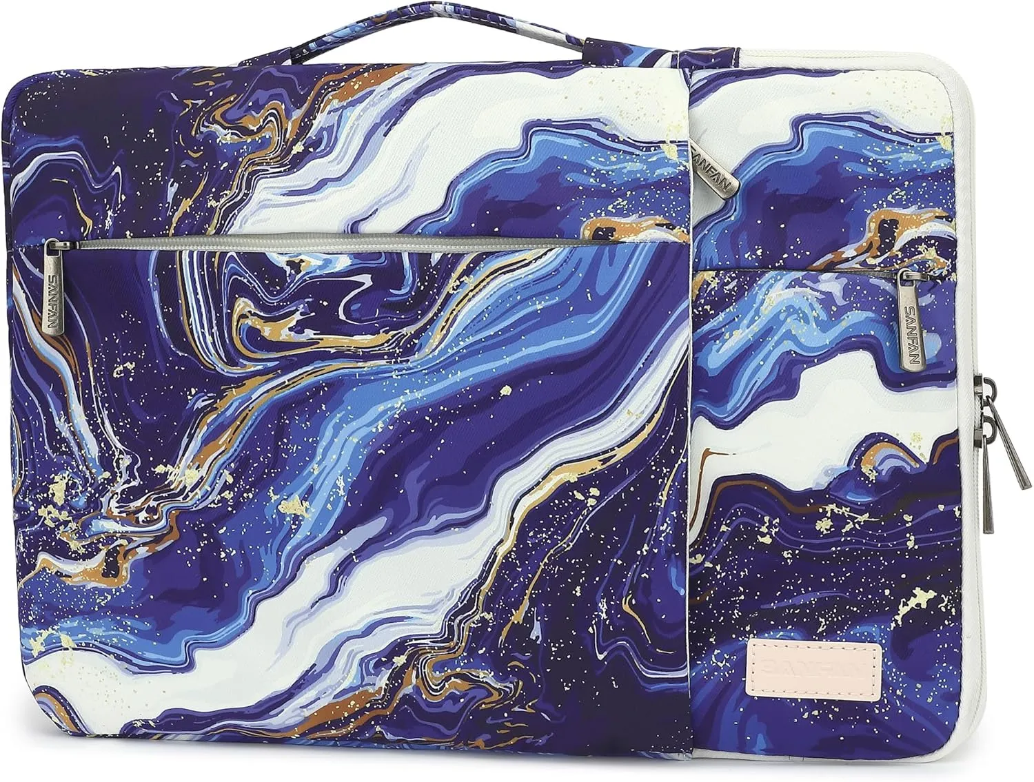 360° Protective Laptop Sleeve Case Bag with 3 Pockets,Laptop Cover with Handle and Luggage Strap (12.5 inch-13.5 inch)