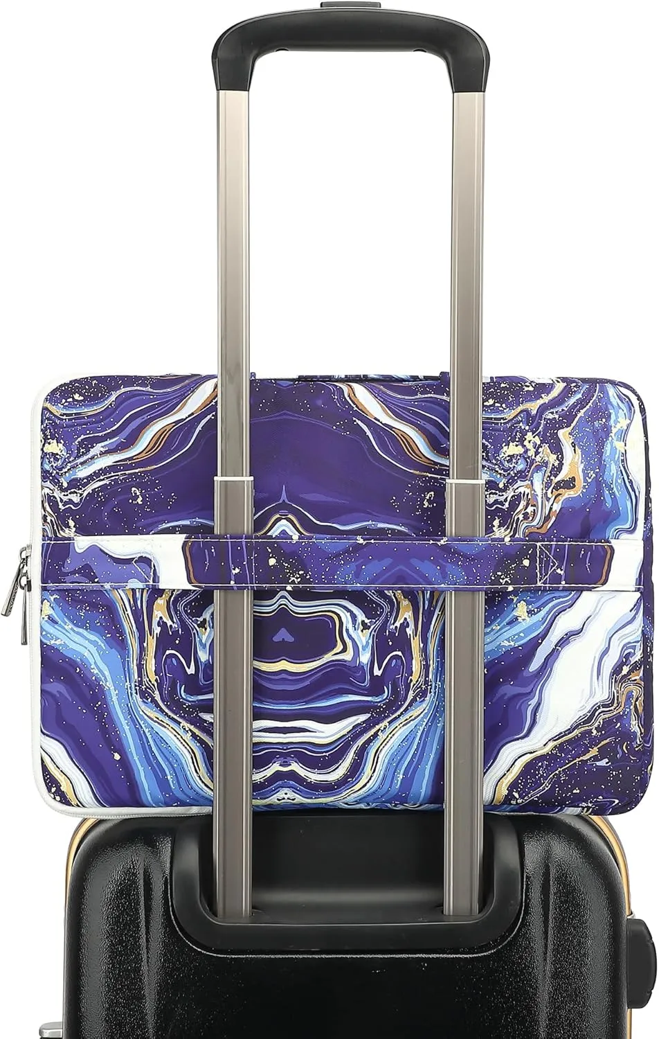 360° Protective Laptop Sleeve Case Bag with 3 Pockets,Laptop Cover with Handle and Luggage Strap (12.5 inch-13.5 inch)