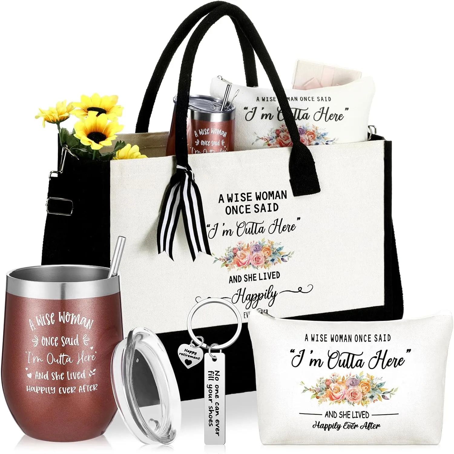 4 Pcs Retirement Gifts for Women 2025 Happy Retirement Present Leaving Gift Set for Coworker Teacher Nurse Going Away Gifts 12 oz Stainless Steel Tumbler