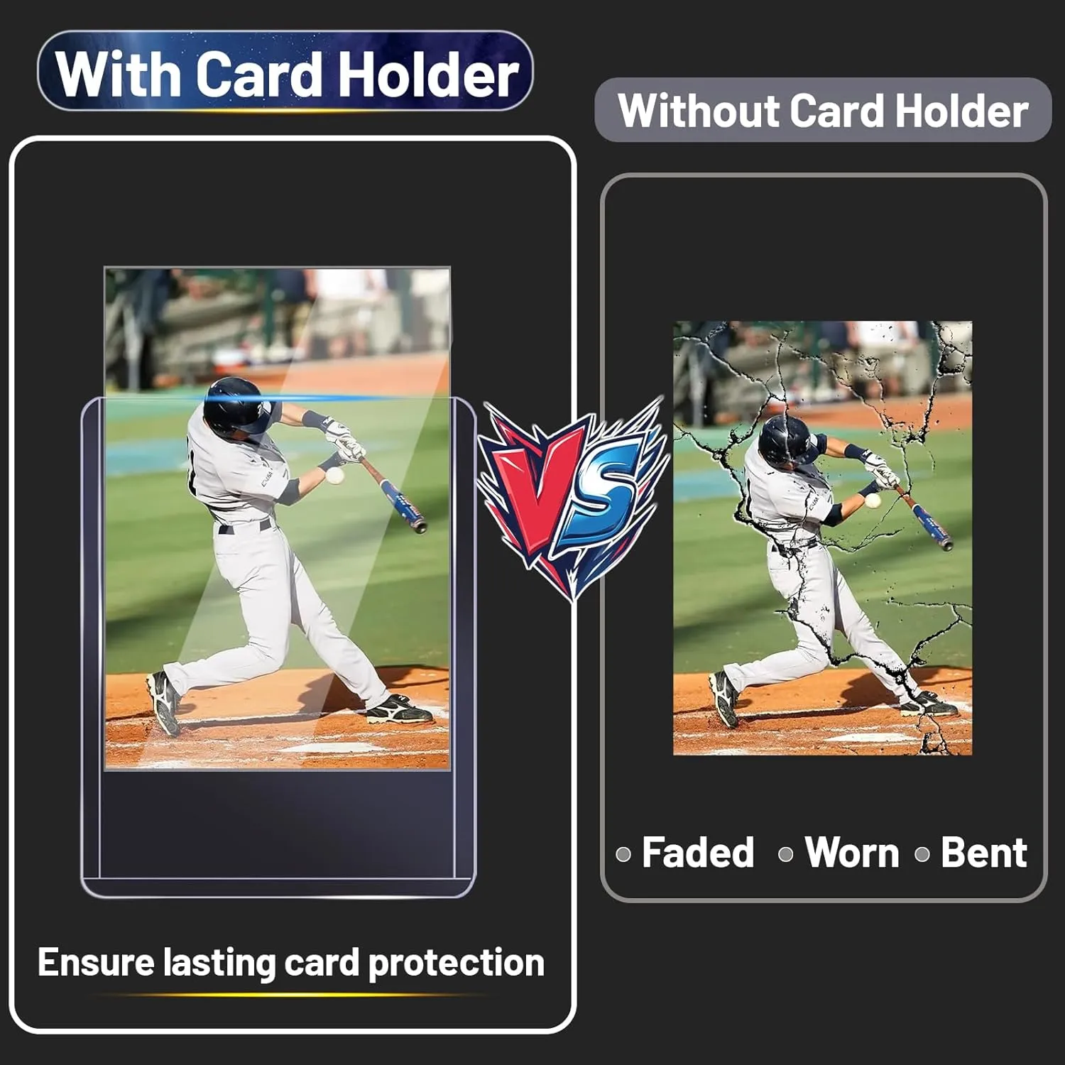 400 Top Loads for Trading Cards – Hard Plastic Holders & Penny Sleeves, 3" x 4" Acid-Free Protectors for Sports and Collectible Cards – Durable, Clear Storage & Display Sleeves