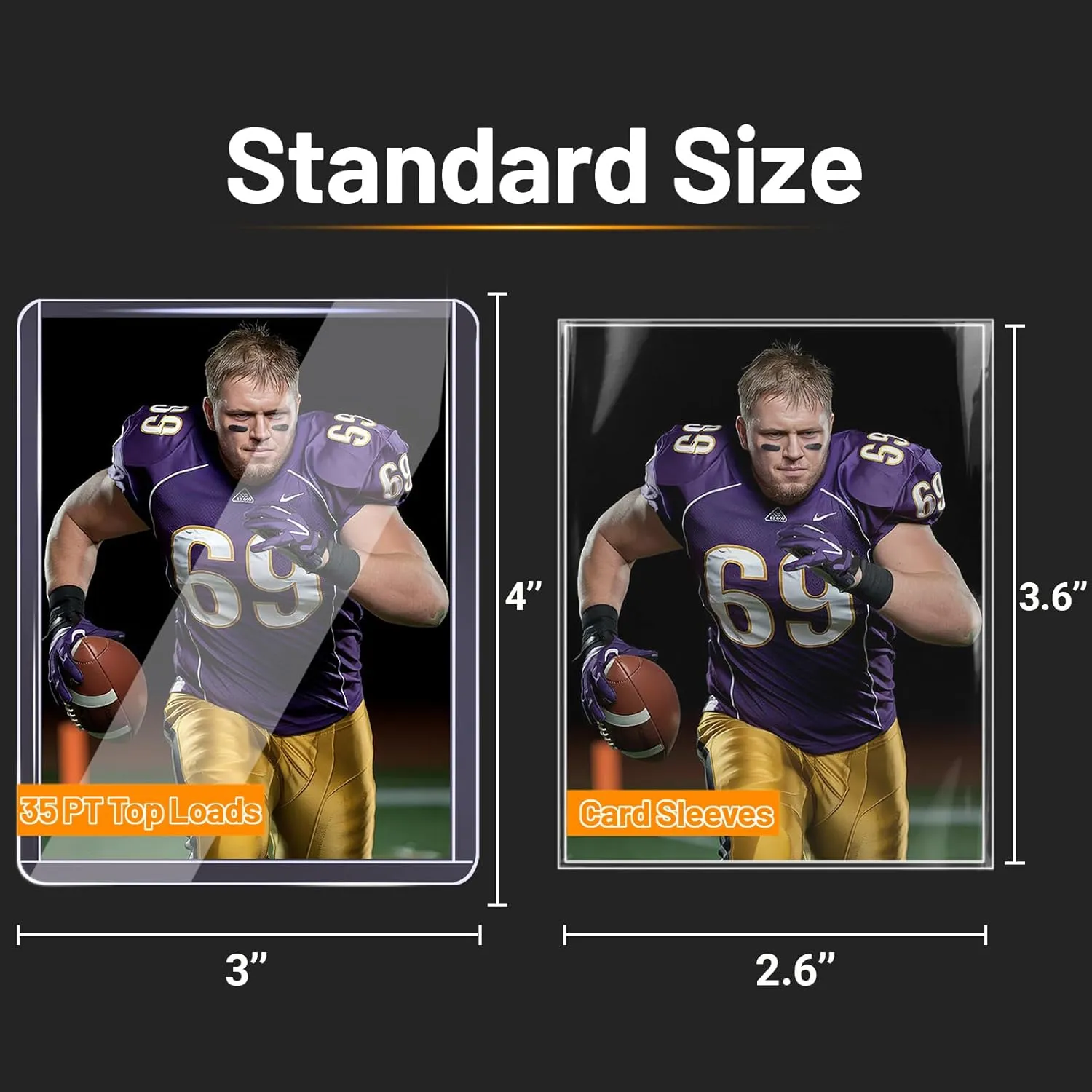 400 Top Loads for Trading Cards – Hard Plastic Holders & Penny Sleeves, 3" x 4" Acid-Free Protectors for Sports and Collectible Cards – Durable, Clear Storage & Display Sleeves