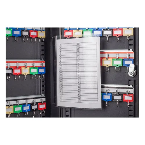 42 Key Adjustable Key Lock Box Black