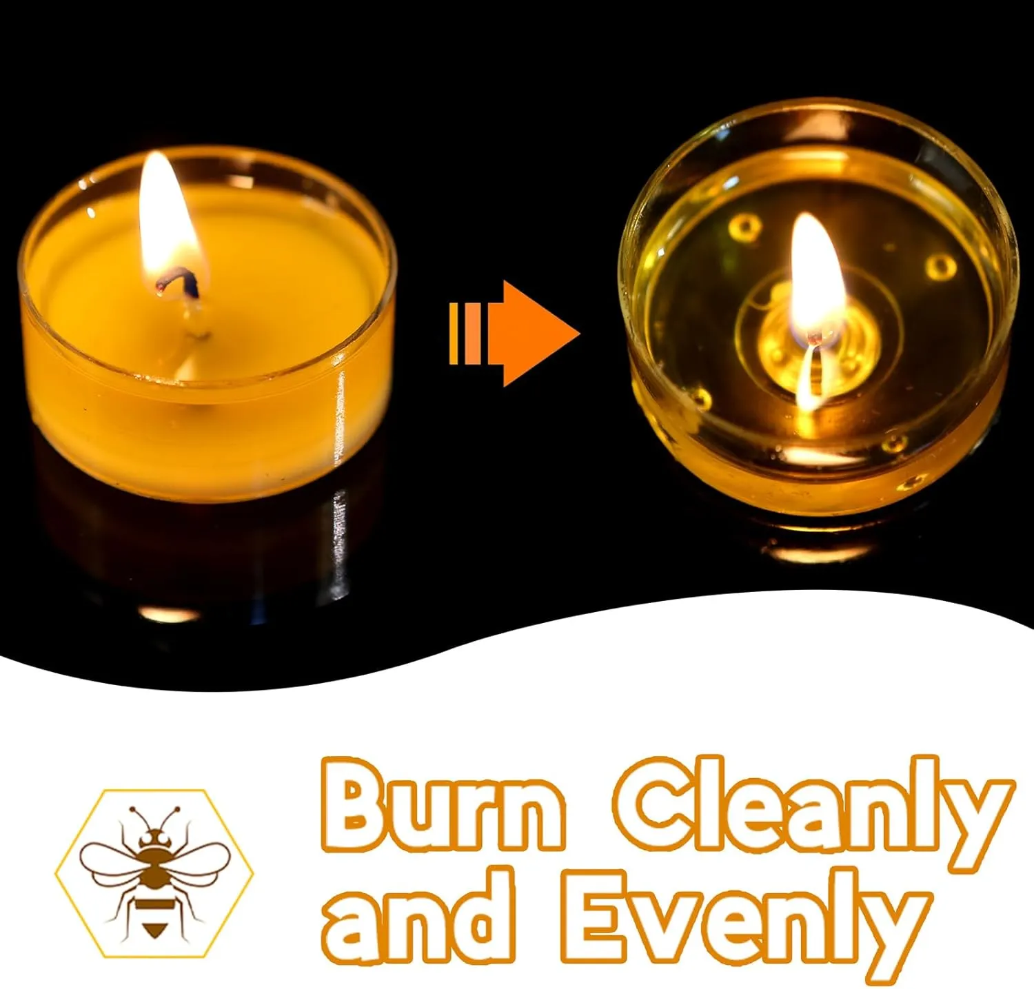 48 Packs Beeswax Tealight Candles- 4 Hour Burn Time Pure Beeswax Candles- Burn Evenly and Clean- Beeswax Candle Bulk Smokeless Bees Wax Tea Lights for Relaxing Air Purification