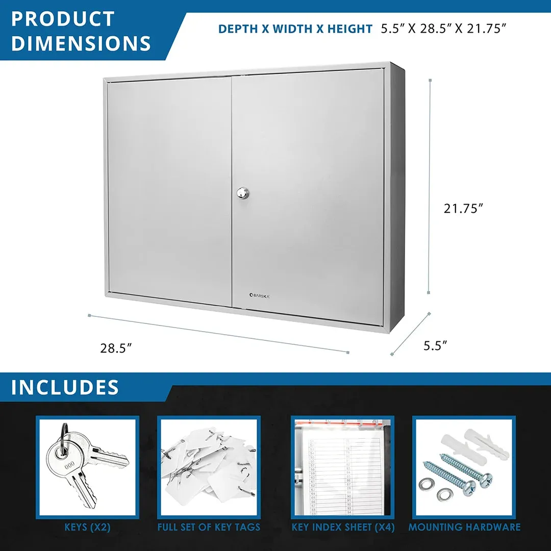 480 Capacity Fixed Position Key Cabinet with Key Lock, White Tags | CB13240