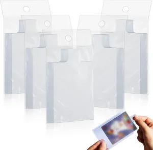 500 Counts Tabbed Sleeves Card Holders with Pull Tab Sleeves for Grading Submission, Sports Card