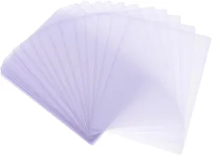 50pcs Hard Card Protectors Transparent Sleeves for Photos Postcards and Id Cards Rigid Holders High Clarity for Safe Display and Storage