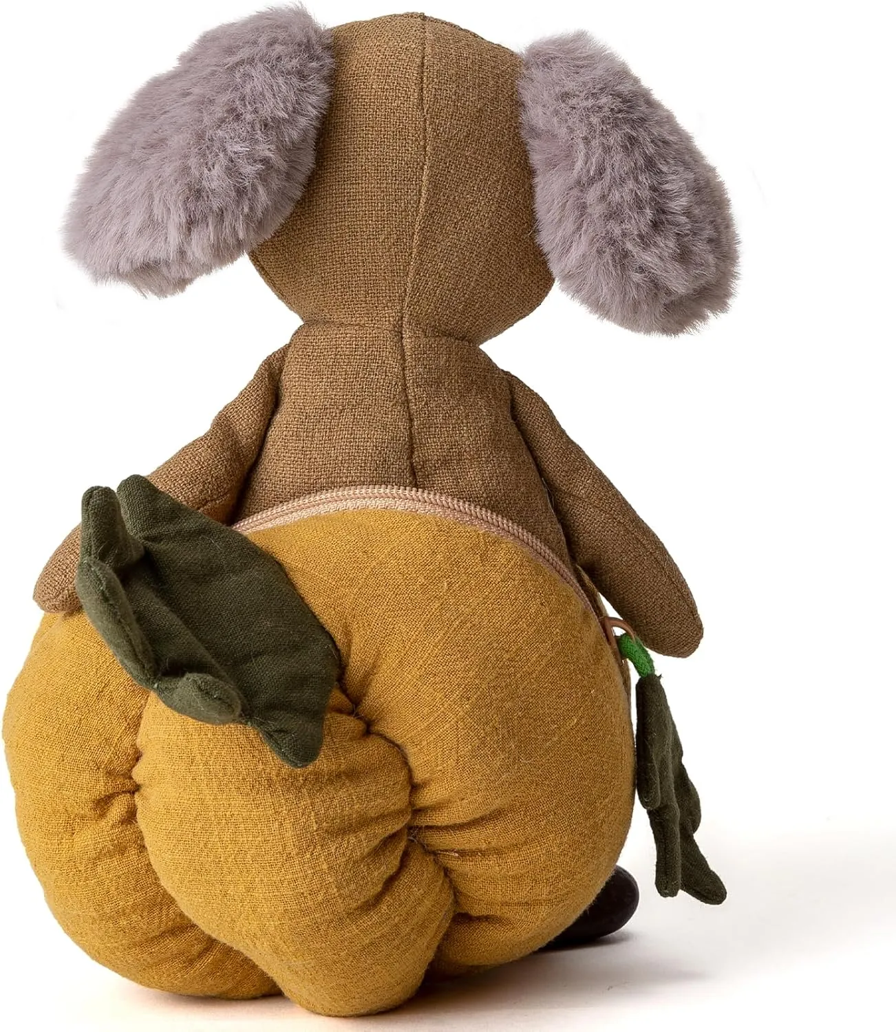 6’’ Plush Figures with Bags Dog with Pumpkin Bag Animal Figures Linen Cotton Stuffed Animal Toy Plush Toys for Baby