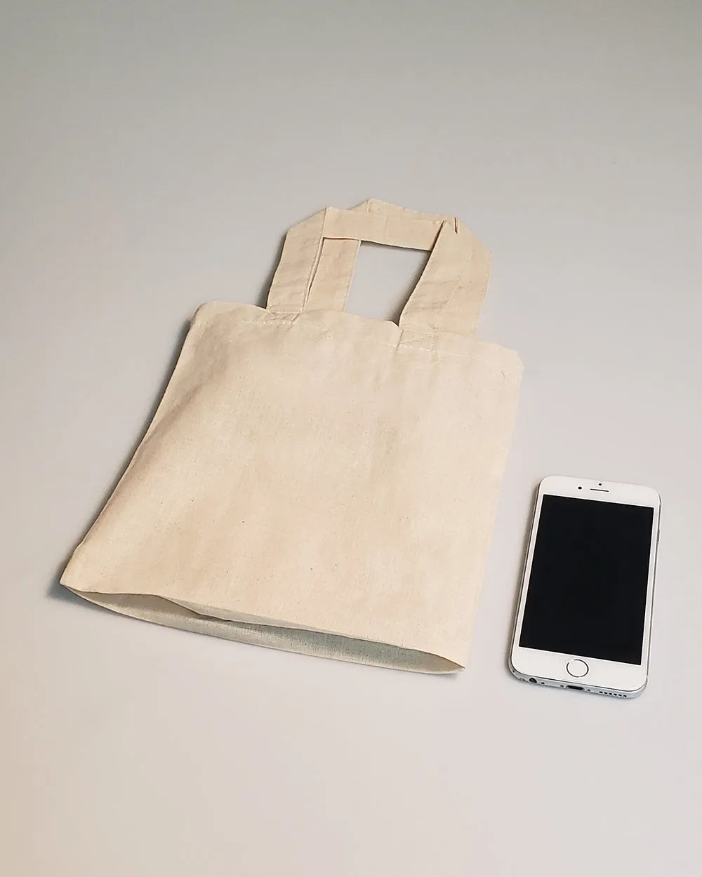 600 ct Mini Cotton 8 in Tote Bag / Favor Gift Bags - By Case