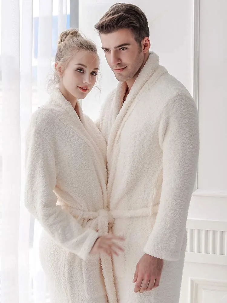 7 VEILS Long Bathrobe Womens and Mens Cozy Knit Microfiber Stretchy Super Soft Bathrobes Loungewear House Robes Dressing Gown
