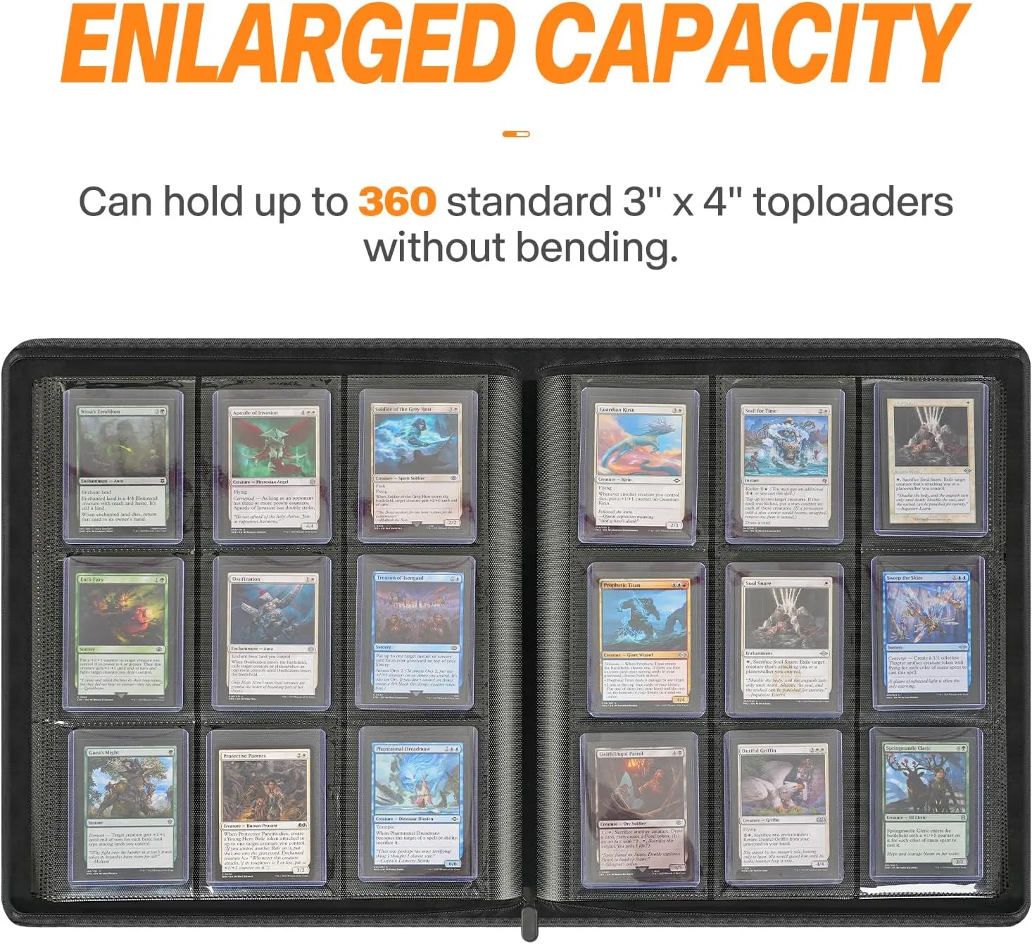 9-Pocket Toploader Binder, Holds 360 3" x 4" Rigid Card Holders, Top Loader Collection Display Album for Trading Cards and Sports Cards - Blue