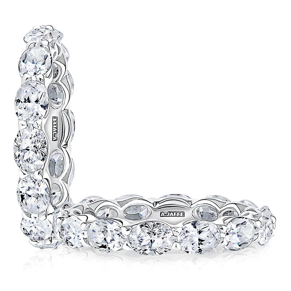A. Jaffe Oval Diamond Eternity Ring in White Gold