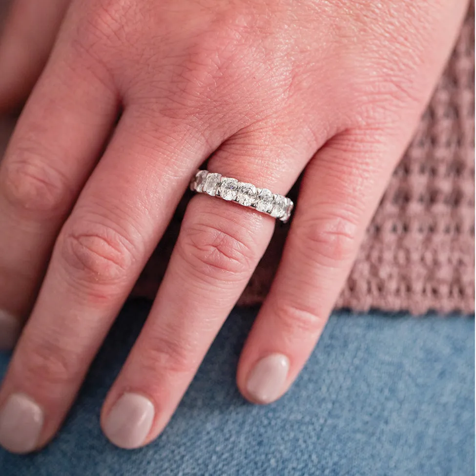 A. Jaffe Oval Diamond Eternity Ring in White Gold