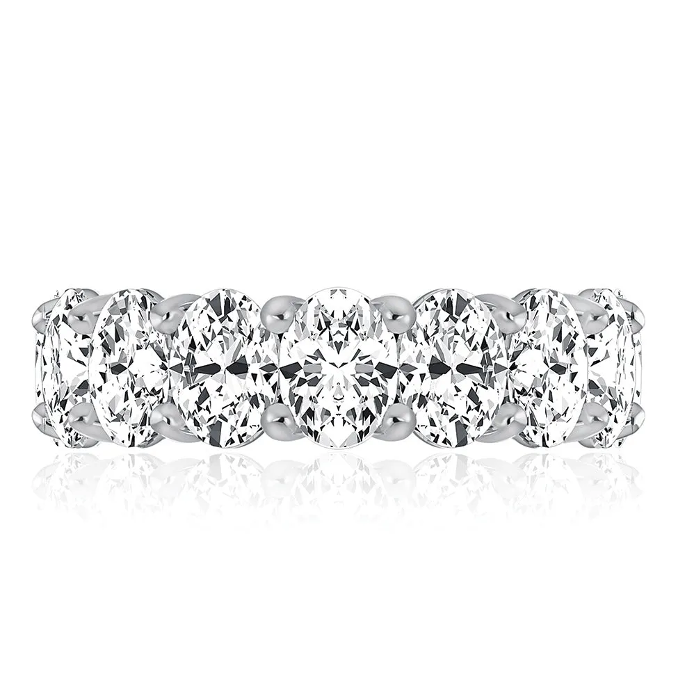 A. Jaffe Oval Diamond Eternity Ring in White Gold