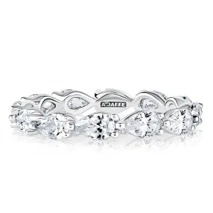 A. Jaffe Pear Diamond Eternity Ring in White Gold